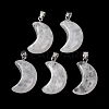 Natural White Agate Pendants G-F820-02L-02-1