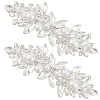 2Pcs Alloy with Glass Rhinestone Hair Barrettes OHAR-BBC0001-01-1