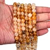Natural Yellow Hematoid Quartz Round Beads Strands G-F266-09-8mm-3