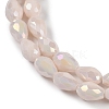 Opaque Solid Color Electroplate Glass Beads Strands X-EGLA-N013-P4mm-B08-3