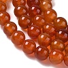 Round Natural Red Agate Bead Strands G-M257-10mm-26-5
