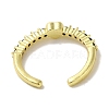 Rack Plating Brass Micro Pave Cubic Zirconia Cuff Rings RJEW-H228-07M-4