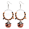 Glass Dangle Earrings EJEW-JE05985-1