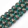 Handmade Gold Sand Lampwork Beads LAMP-T006-02E-1