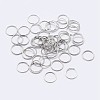 Anti-Tarnish Rhodium Plated 925 Sterling Silver Saw Cut Open Jump Rings STER-F036-02P-1x5mm-1