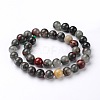Natural African Bloodstone Beads Strands G-L383-06-6mm-2