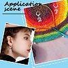 Number 0~9 Alloy Rhinestone Pendant Stitch Markers HJEW-SC00012-5