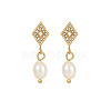 Stainless Steel Earrings with Pearl NB4152-4-1