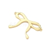Brass Bowknot Links Connector Charms KK-B170-07G-2