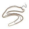 304 Stainless Steel Multi Layered Snake Chain Necklaces NJEW-H043-12MC-1