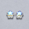 Transparent Spray Painted Glass Beads GLAA-R211-04-G03-2