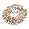 Electroplate Transparent Glass Beads Strands EGLA-A035-T6mm-A16-2