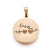 304 Stainless Steel Pendants STAS-P234-12G-1