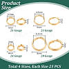 100Pcs 4 Colors Brass Split Rings KK-PH0013-19-4