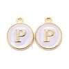 Golden Plated Alloy Charms LS-ENAM-S118-01P-1