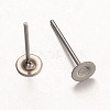 316 Surgical Stainless Steel Stud Earring Findings STAS-K098-02-4mm-P-2