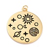 Brass Enamel Pendants KK-F825-03G-1