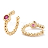 Brass Micro Pave Cubic Zirconia Cuff Earrings EJEW-H109-01D-G-3