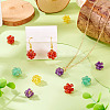 8Pcs 4 Style Glass Pendants PALLOY-TA00218-7