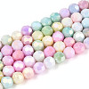 Anti-Tarnish Electroplate Glass Beads Strands EGLA-T021-6mm-15-12-1