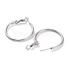 Non-Tarnish Ring 304 Stainless Steel Hoop Earrings for Women Men EJEW-B049-02C-P-2