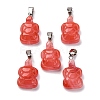 Cherry Quartz Glass Pendants G-B127-06P-04-2