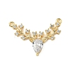 Brass Micro Pave Cubic Zirconia Pendants KK-K293-51G-1