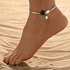 Starfish & Shell Glass Beaded Anklets WGC384B-02-1