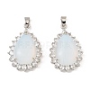 Opalite & Rhinestone Pendants G-K338-31P-03-1