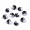 Natural Freshwater Shell Printed Beads SHEL-N026-207A-01-2