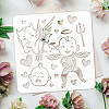 PET Hollow Out Drawing Painting Stencils DIY-WH0391-0417-3