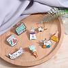 SUNNYCLUE 8Pcs 8 Style Chemistry Theme Enamel Pin JEWB-SC0001-32-4