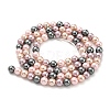 Electroplated Shell Pearl Beads Strands SHEL-F008-03A-12-2