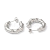 304 Stainless Steel Bamboo Ring Stud Earring EJEW-K244-42P-2