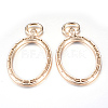 Rack Plating Alloy Open Back Bezel Big Pendants PALLOY-T005-08AB-NR-1