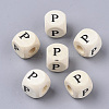 Printed Natural Wood Beads WOOD-T026-001P-1