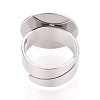 201 Stainless Steel Adjustable Ring Base Findings STAS-N122-02B-P-1-3