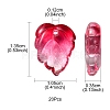 Autumn Theme Two-Tone Transparent Glass Charms GLAA-YW0001-53D-4