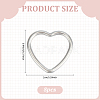 8Pcs Rack Plating 925 Sterling Silver Linking Rings STER-ME0001-14-2