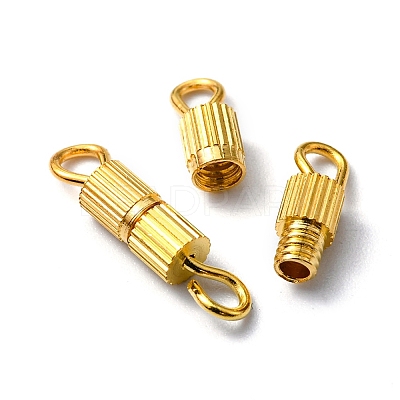 20 Sets Brass Screw Clasps IFIN-YW0001-57G-1