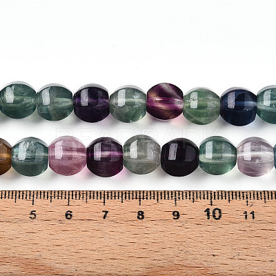 Natural Colorful Fluorite Beads Strands G-T139-55-1