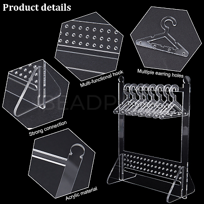 1 Set Acrylic Earring Display Stands EDIS-CP0001-14D-1