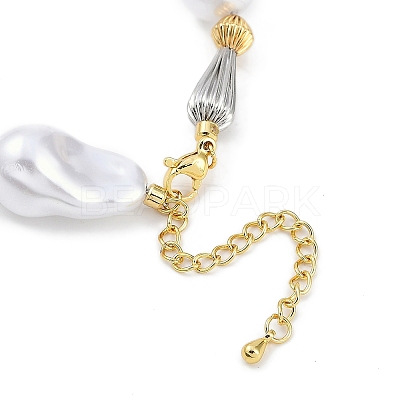 Rack Plating Brass Beaded Bracelets BJEW-P341-08C-G-1
