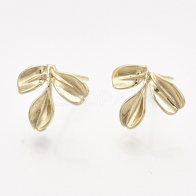 Brass Stud Earring Findings KK-T038-581G-NF-1