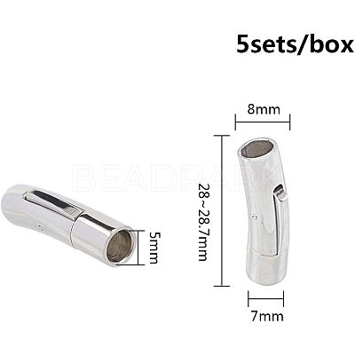 304 Stainless Steel Bayonet Clasps STAS-UN0001-88E-1