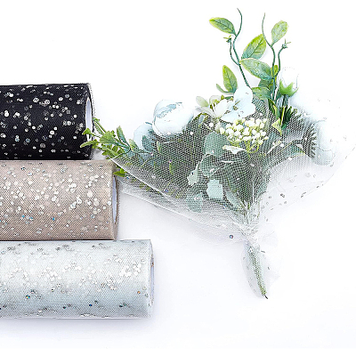 Glitter Sequin Deco Mesh Ribbons OCOR-BC0008-40-1