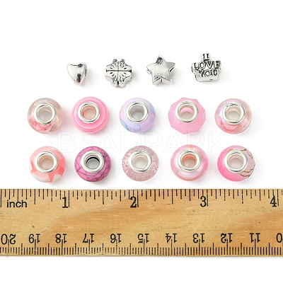 DIY Tibetan Style Alloy & Resin European Beads Making Finding Kits DIY-FS0006-78C-1