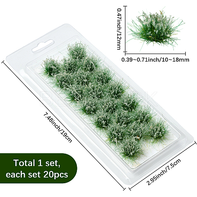 Resin Mini Grass Tufts AJEW-WH20120-10A-03-1