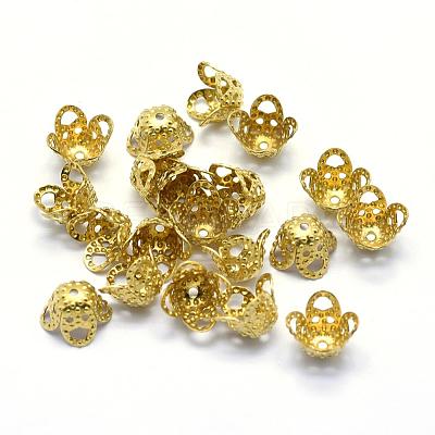 Brass Bead Caps KK-G319-07C-RS-1