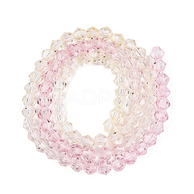 Gradient Color Baking Paint Glass Bead Strands X1-DGLA-A039-T4mm-A01-1